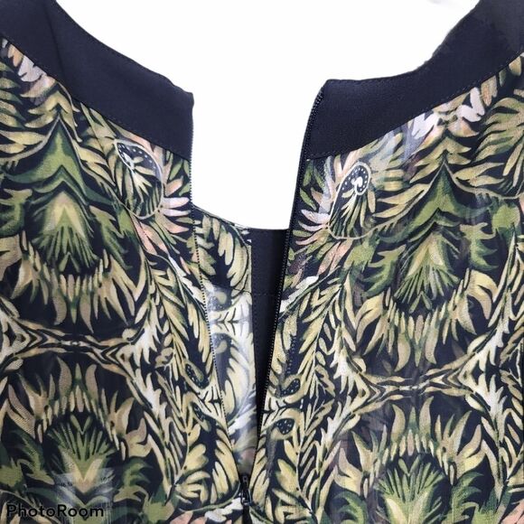 BCBGMaxAzria Black Chiffon Printed Dress Size‎ XSMALL - Picture 7 of 16